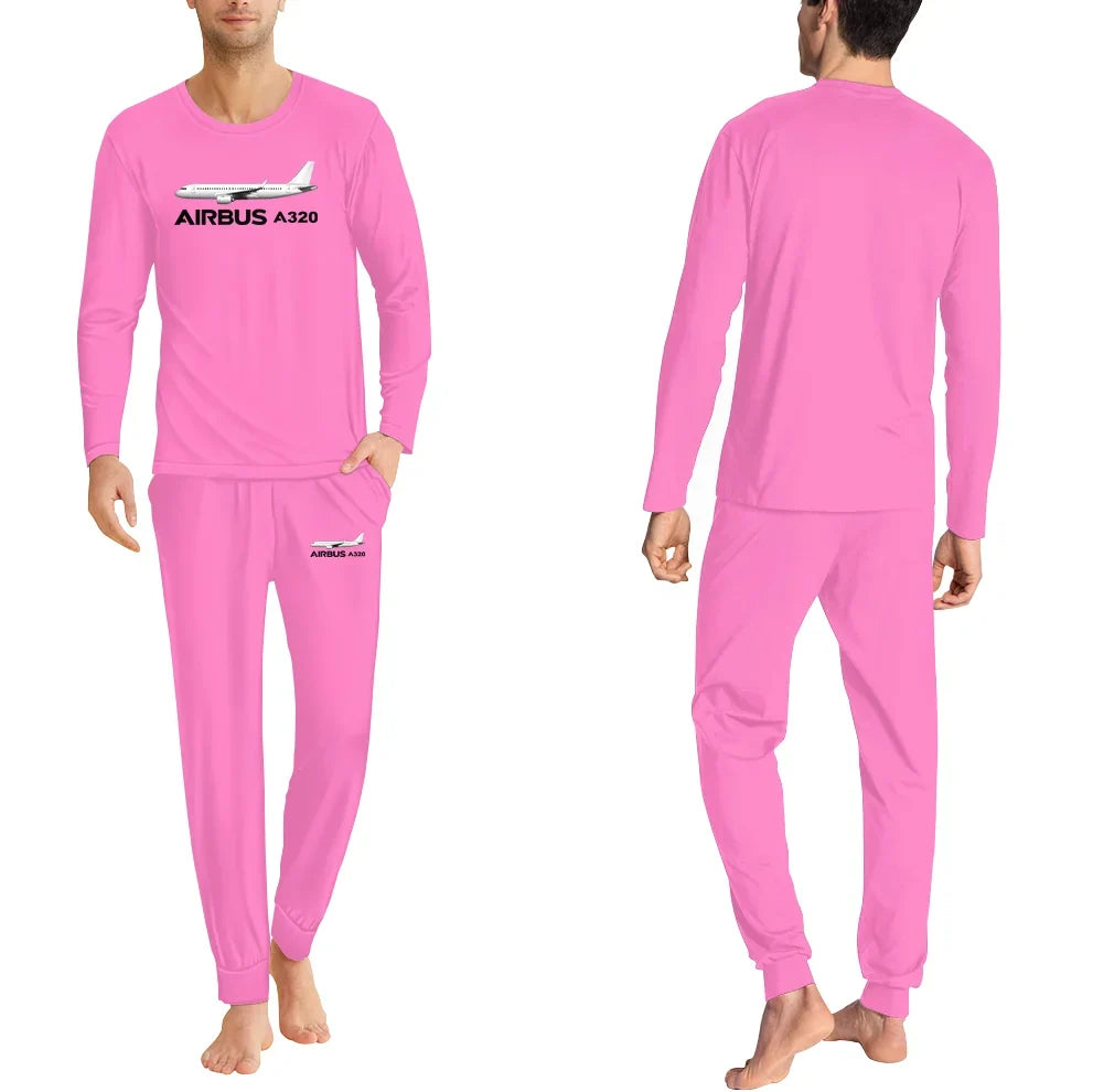 The Airbus A320 men pajamas - Pink