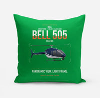 Thumbnail for Bell 505 design on green pillow