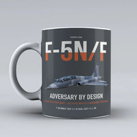 Thumbnail for F-5N F Adversary design on gray ceramic mug, double-side print