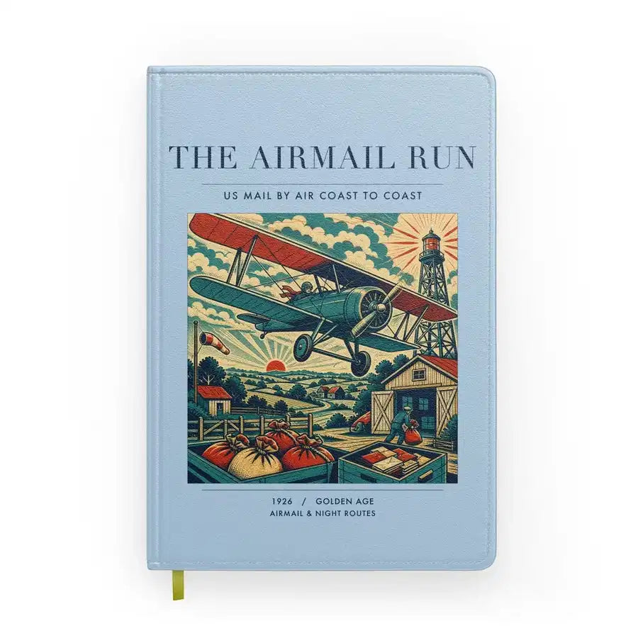 VINTAGE G4015 - The Airmail Run - Designed Notebooks design on lightblue