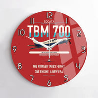 Thumbnail for Socata TBM 700 design on red no frame wall clock