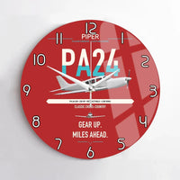 Thumbnail for Piper PA-24-250 Comanche 250 design on red no frame wall clock