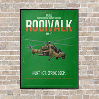 Thumbnail for Denel Rooivalk Mk 1F vertical canvas print - framed - green background
