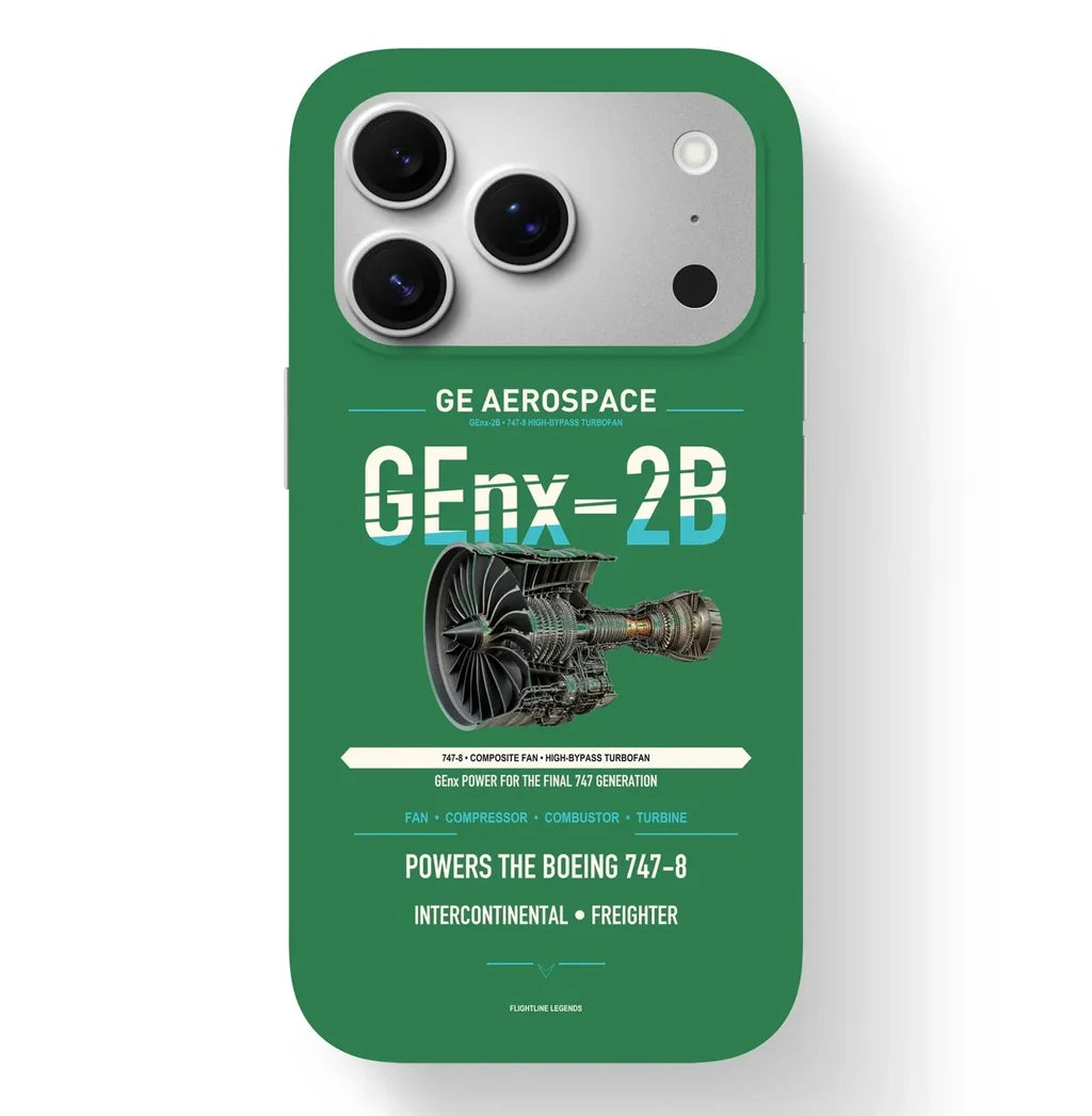 GEnx-2B Case design on green iphone case