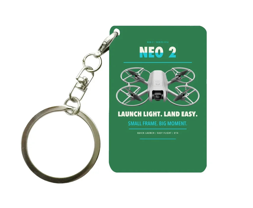 DJI Neo 2 Key Chain design on green key chain