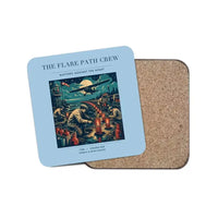 Thumbnail for The Flare Path Crew - Designed Coasters design on light blue 1-piece