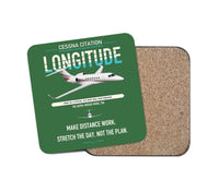 Thumbnail for Cessna Citation Longitude design on green 1 piece coaster
