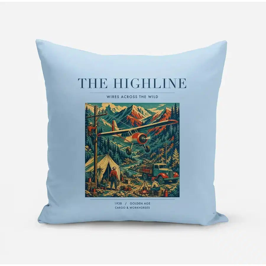VINTAGE G4051 - The Highline - Designed Pillows design on lightblue