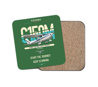 Thumbnail for Cessna 150M design on green 1 piece coaster