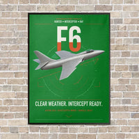 Thumbnail for Hawker Hunter F6 vertical canvas print - framed - green background