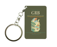 Thumbnail for Green Bay–Austin Straubel International Airport (GRB) design on green army key chain