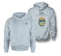 Thumbnail for Montpellier–Méditerranée Airport (MPL) design on light blue double-side hoodie