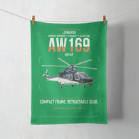 Thumbnail for Leonardo AW169 design on green towel
