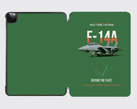 Thumbnail for F-14A Tomcat Defend The Fleet design on green ipad tablet case