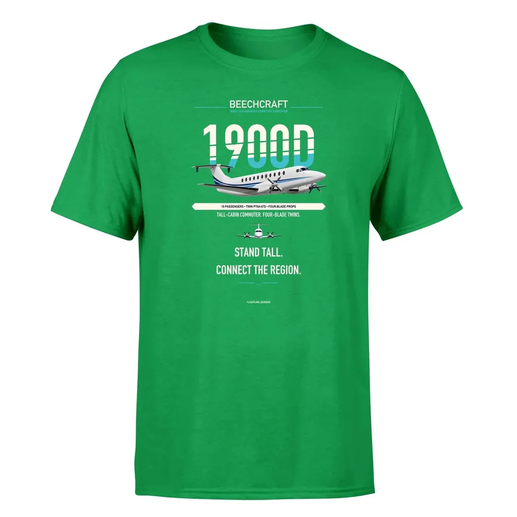 Beechcraft 1900D design on green single side