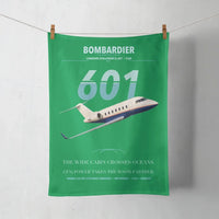 Thumbnail for Bombardier Challenger 601 design on green towel