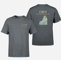 Thumbnail for Ahmed Ben Bella Airport (ORN) design printed on gray double-side t-shirt