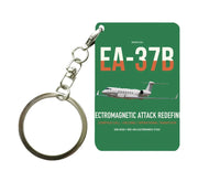 Thumbnail for EA-37B Compass Call design on green designed key chain, double-side print