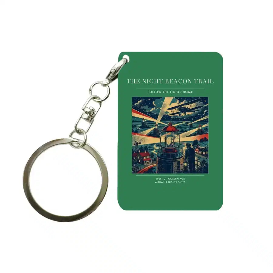 VINTAGE G4016 - The Night Beacon Trail - Designed Key Chain design on green
