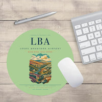 Thumbnail for Leeds Bradford Airport (LBA) design on light green round mouse pad