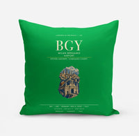 Thumbnail for Milan Bergamo Airport (BGY) design on green pillow