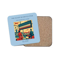 Thumbnail for The Flight Board Flutter - Designed Coasters design on light blue 1-piece