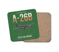 Thumbnail for A-26B Invader design on green 1 piece coaster