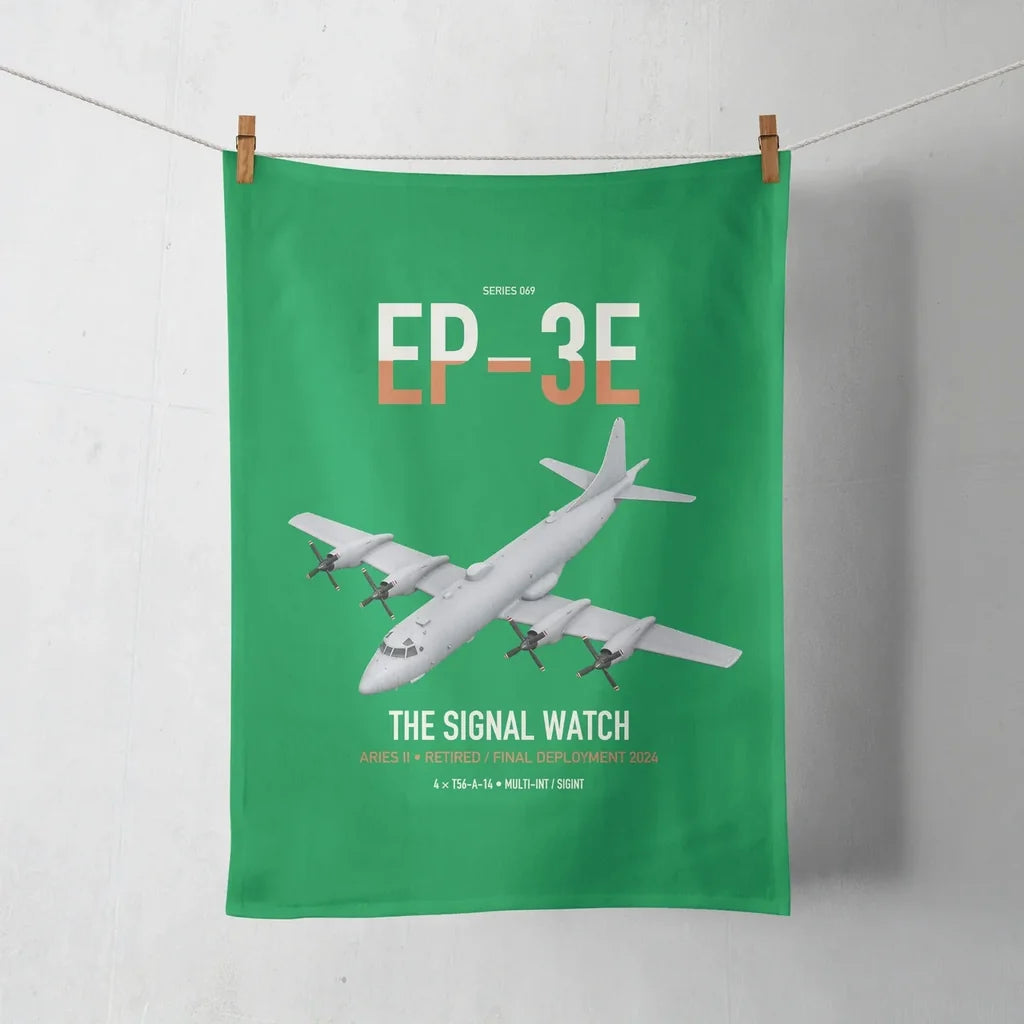 EP-3E ARIES II design on green towel
