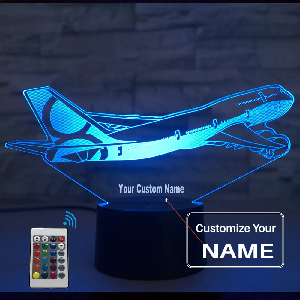 Customisable Boeing 747 3D Lamp - view 10