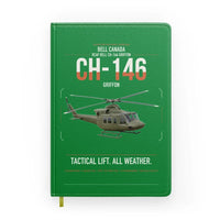 Thumbnail for Bell Canada CH-146 Griffon design on green notebook