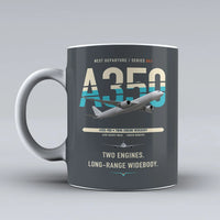 Thumbnail for A350-900 Mug design on gray airbus