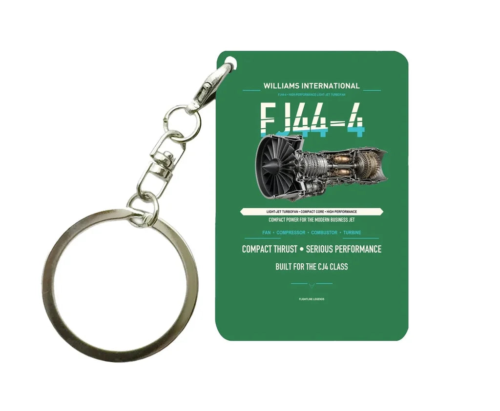FJ44-4 Key Chain design on green key chain