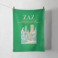 Thumbnail for Zaragoza Airport (ZAZ) design on green towel