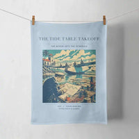 Thumbnail for VINTAGE G4272 - The Tide Table Takeoff - Designed Towels design on lightblue