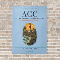 Thumbnail for Accra International Airport ACC vertical canvas print - no frame - light blue background
