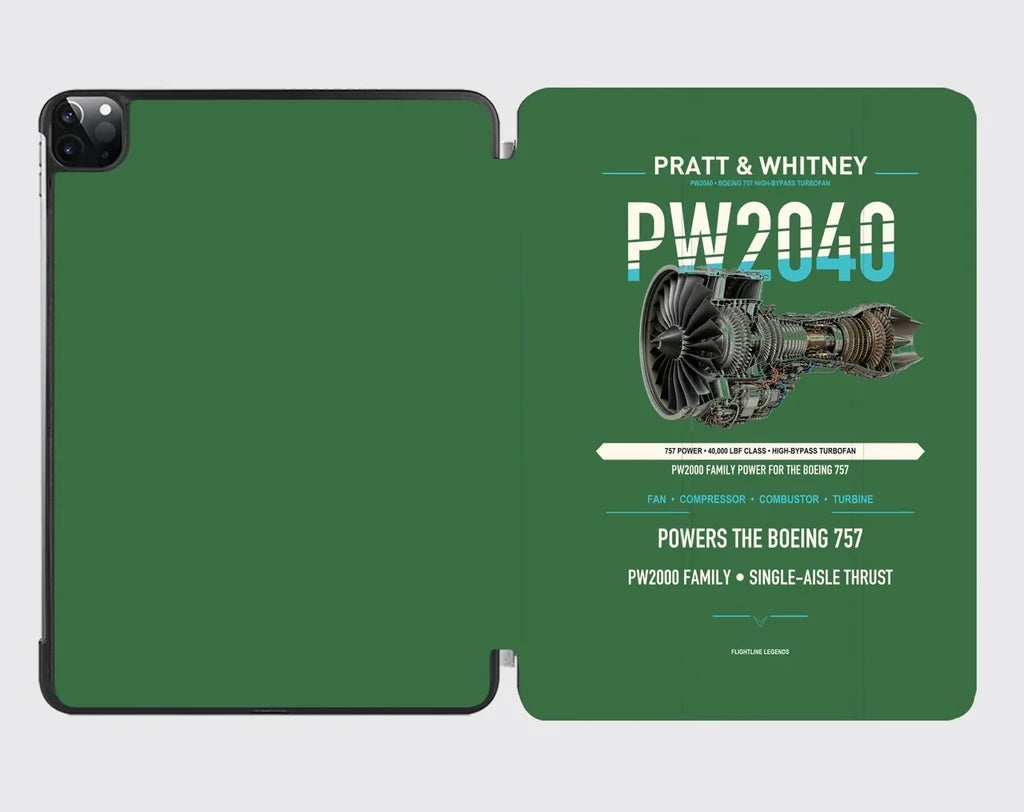 PW2040 design on green ipad tablet case