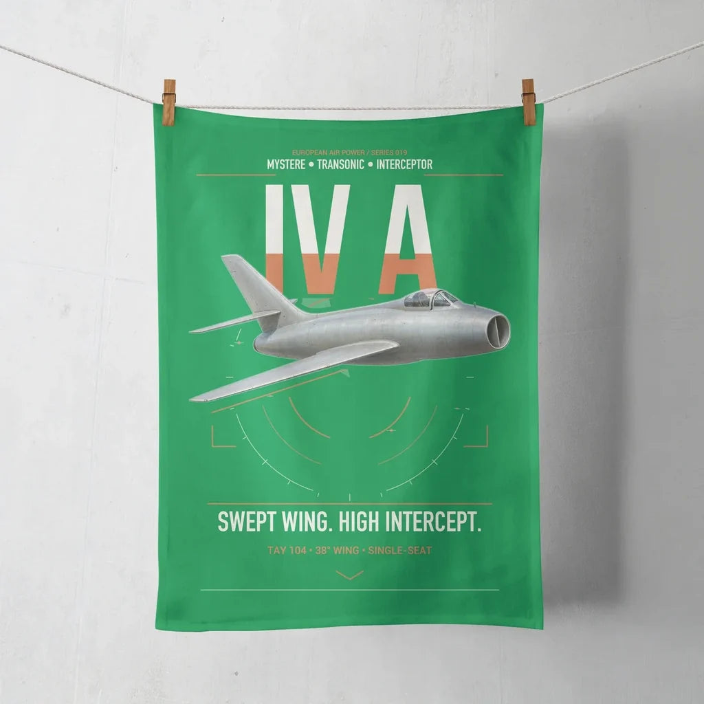 Dassault Mystère IV A design on green towel