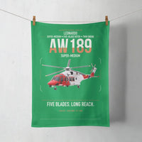Thumbnail for Leonardo AW189 design on green towel