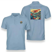 Thumbnail for VINTAGE G4415 - The Gold Assay Run - Double-Side Polo T-Shirt design on lightblue