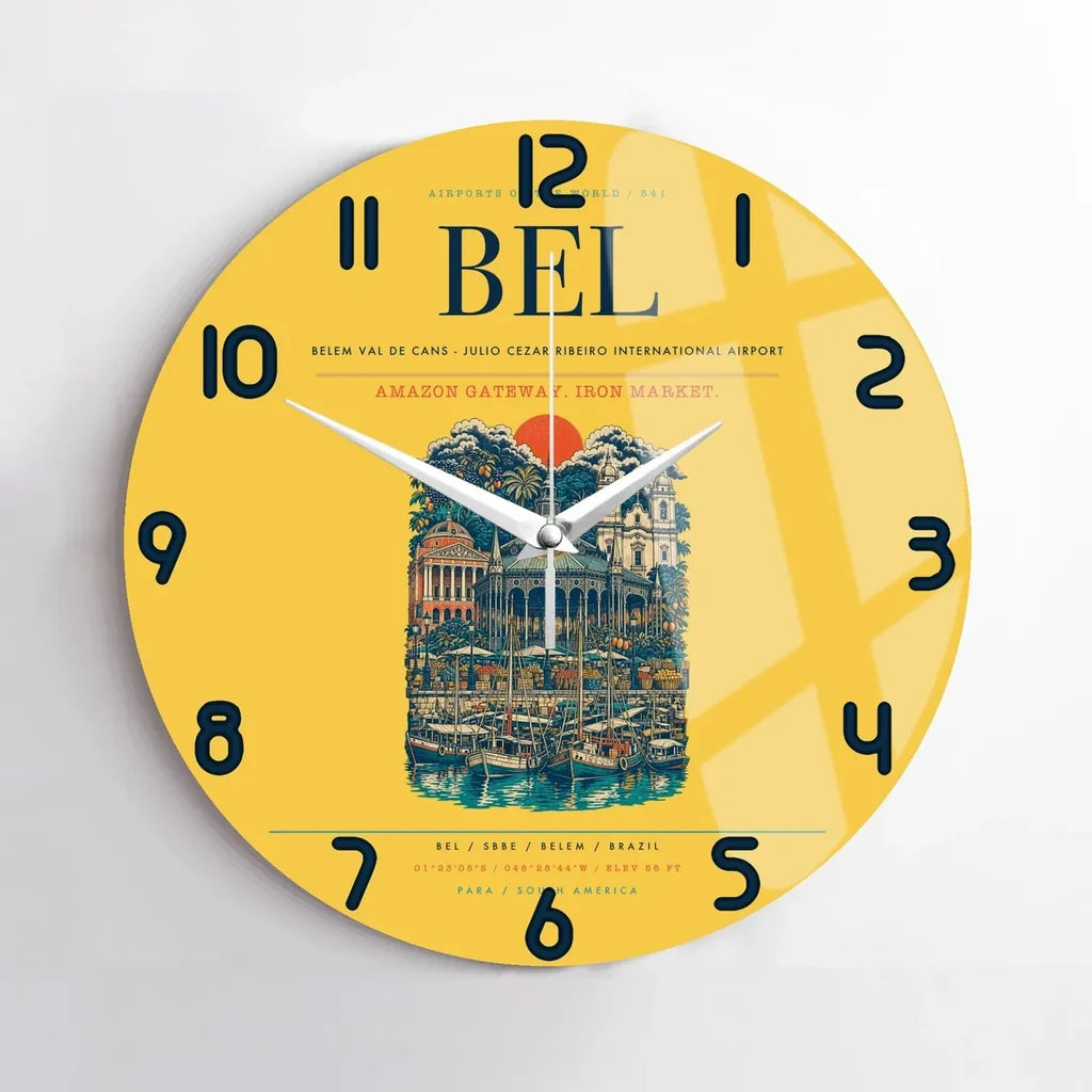 Belem Val de Cans - Julio Cezar Ribeiro International Airport BEL Wall-Clock No-Frame - Yellow
