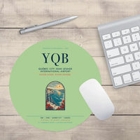 Thumbnail for Québec City Jean Lesage International Airport (YQB) design on light green round mouse pad