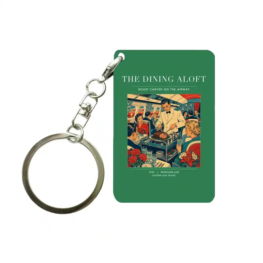 VINTAGE G4217 - The Dining Aloft - Designed Key Chain design on green