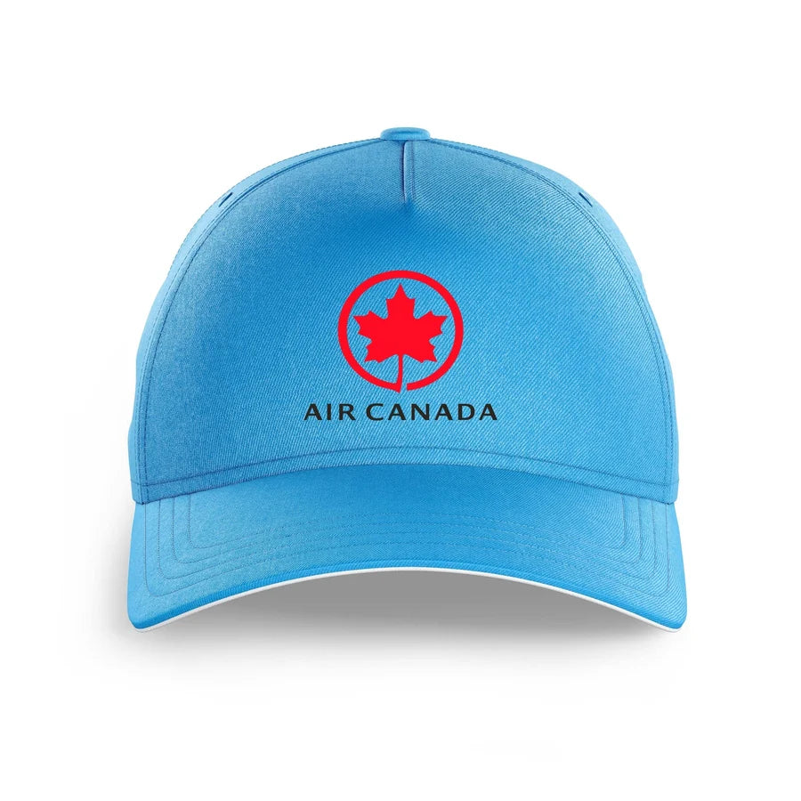 Air Canada logo printed on light blue cap