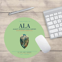 Thumbnail for Almaty International Airport (ALA) design on light green round mouse pad