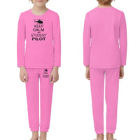 Thumbnail for Student Pilot (Helicopter) children pajamas - Pink