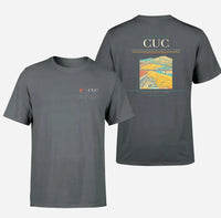Thumbnail for Camilo Daza International Airport (CUC) design printed on gray double-side t-shirt