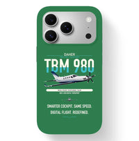 Thumbnail for Daher TBM 980 design on green magsafe iphone case, for iPhone 17 Pro