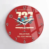 Thumbnail for Boeing 737 MAX 7 design on red no frame wall clock