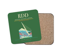 Thumbnail for Redding Regional Airport (RDD) design on green 1 piece coaster