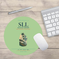 Thumbnail for Salalah Airport (SLL) design on light green round mouse pad